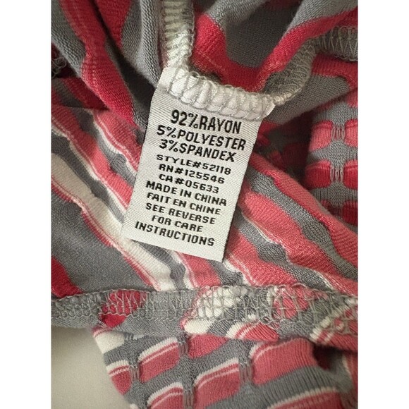 Habitat Clothes Tunic Top Size M Pink Gray Flared Swing Tank Sleeveless Cowl - Picture 11 of 15